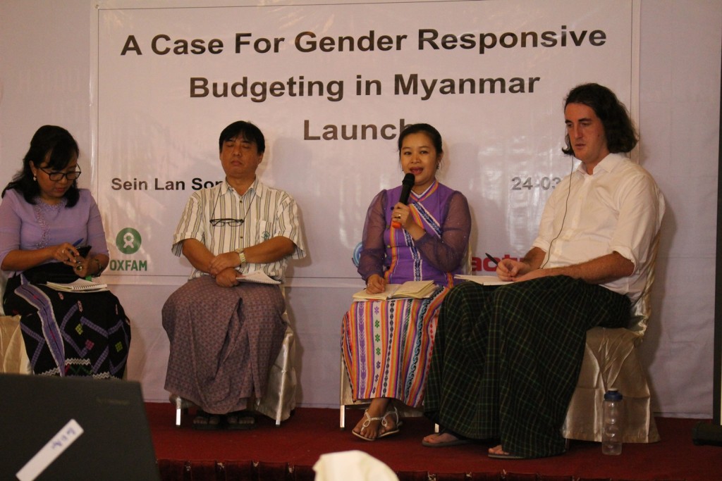 pannel discussion on Gender responsive budgeting in myanmar launch1